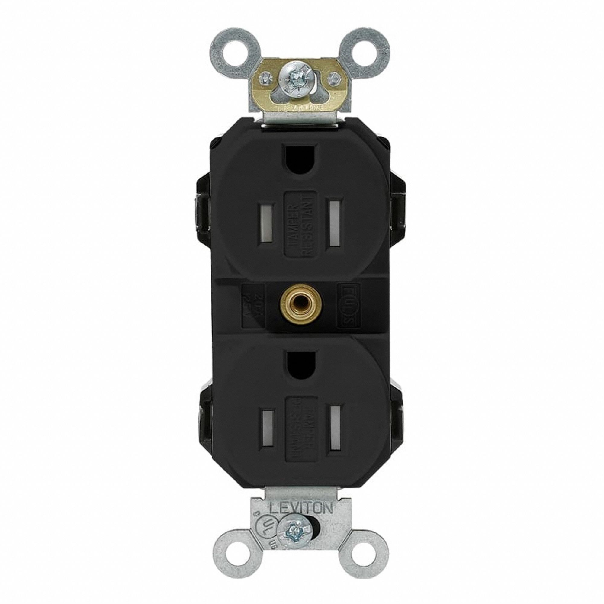 Lev-Lok Rec 15A 125V TR Blk