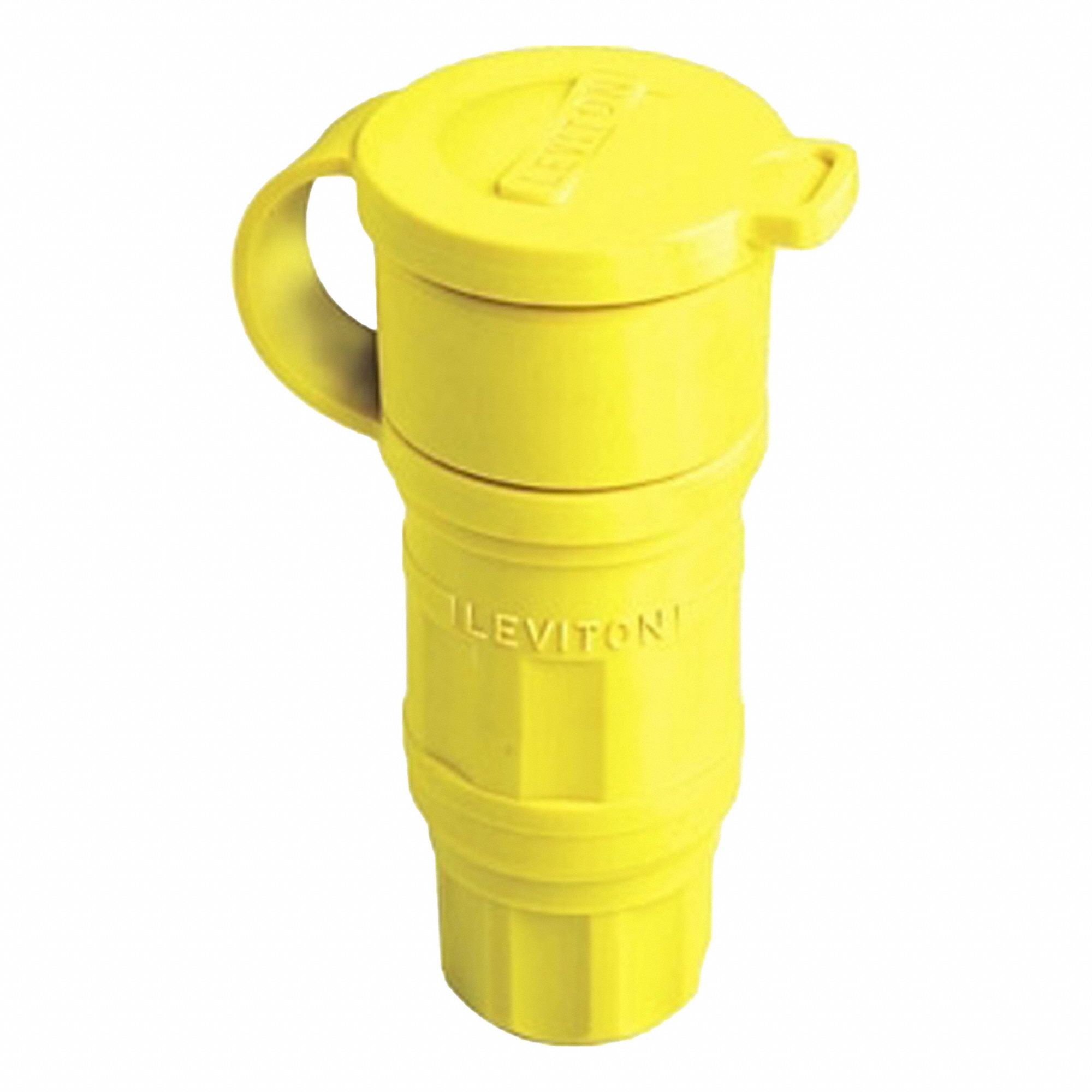 Locking Connector: L23-30R, 30 A, 347/600V AC, 4 Poles, Yellow