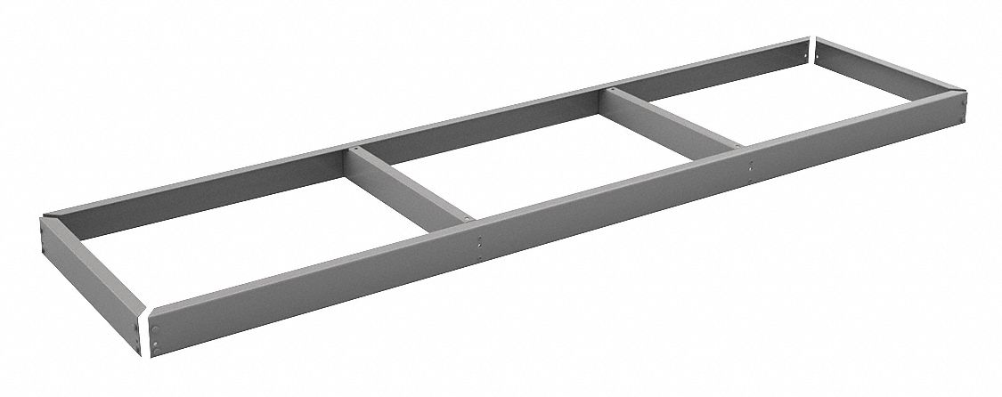 Shelf: 72 in   x 18 in, 1, 750 lb Load Capacity, Gray, Shelf