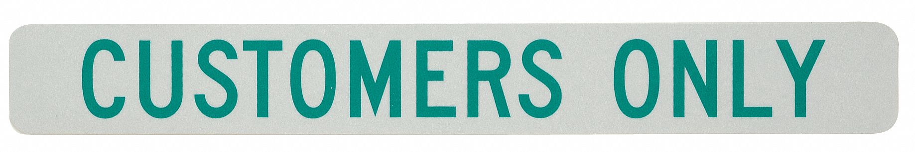 Parking Sign: 2 1/2 in x 20 in Nominal Sign Size, Aluminum, 0.040 in, High Intensity Prismatic