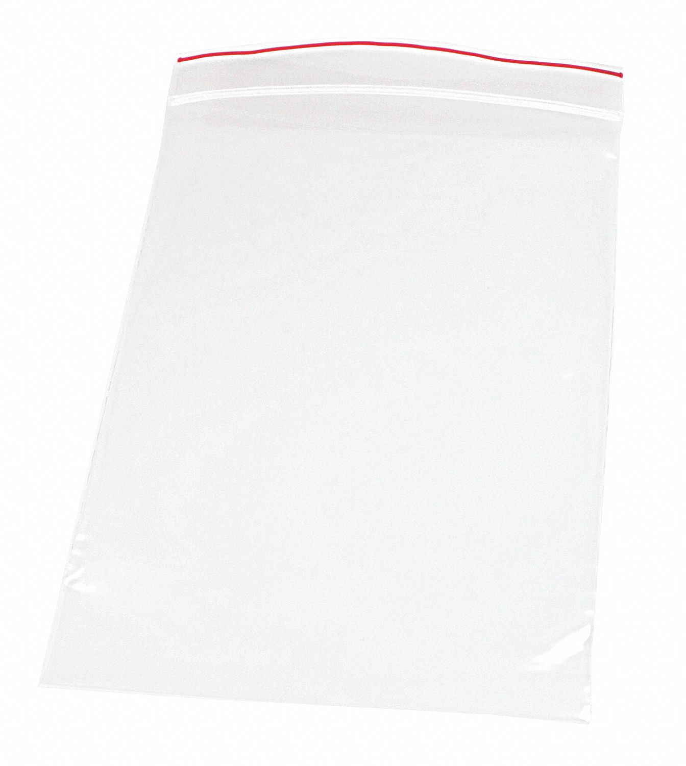 MINIGRIP RED LINE Reclosable Poly Bag, Zip Seal, Low Density Polyethylene (LDPE), PK 1000
