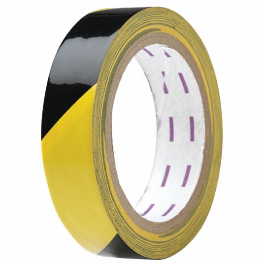 GRAINGER APPROVED Safety Warning Tape, Pattern Striped, Black, Yellow