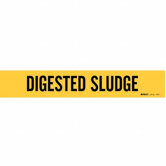 Digested Sludge, Yellow, Pipe Marker - 9AC56|7076-1 - Grainger