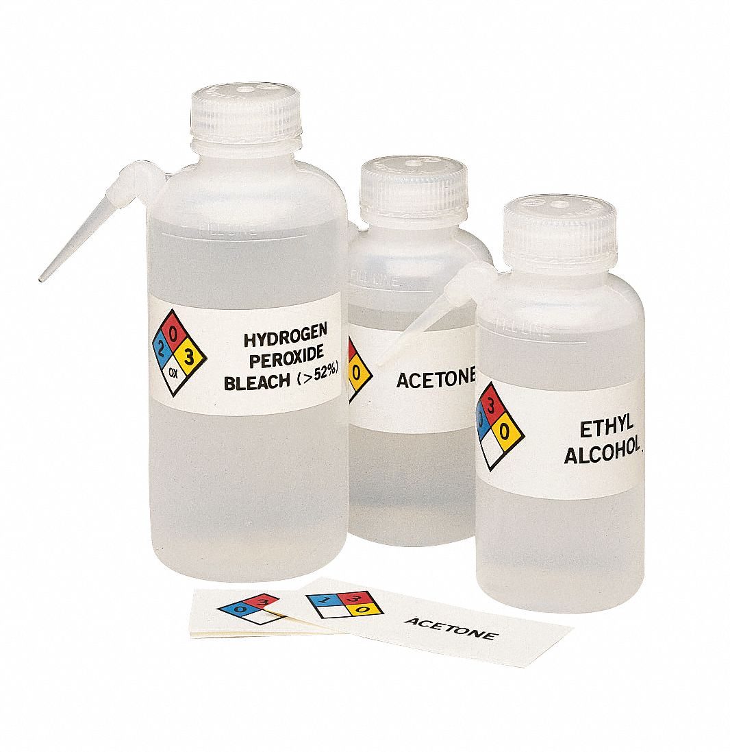 BRADY NFR Squeeze Bottle Label, Laminate Polyester, Isopropyl Alcohol