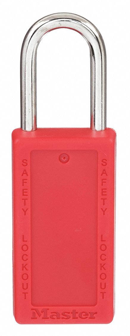 Lockout Padlock, KA, Red, 3"H