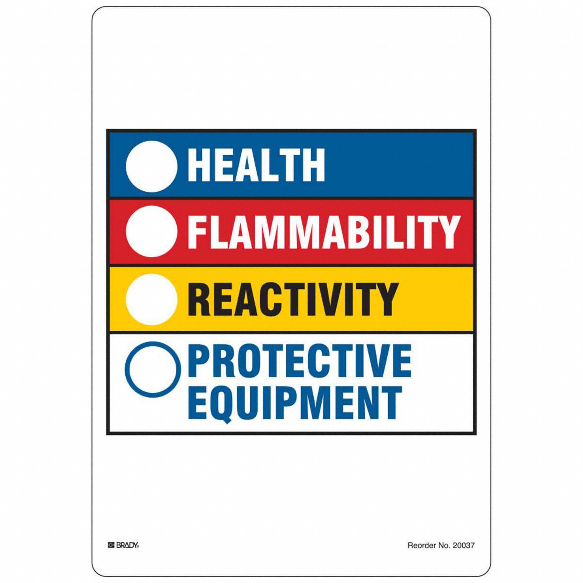 HMIG Label: 14 in Ht, 10 in Wd, Polystyrene, Adhesive, 10 in x 14 in, HMIG, 100 PK