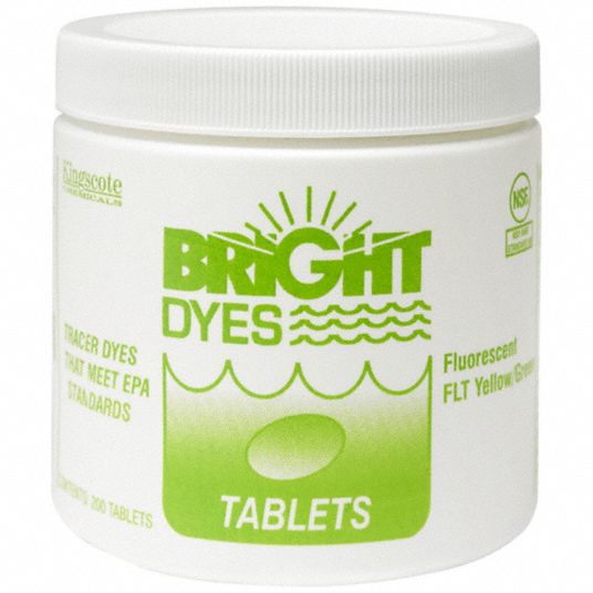 Bright Dyes - 101101 - Dye Tracer Tablet, fl Yellow/Green, Pk200