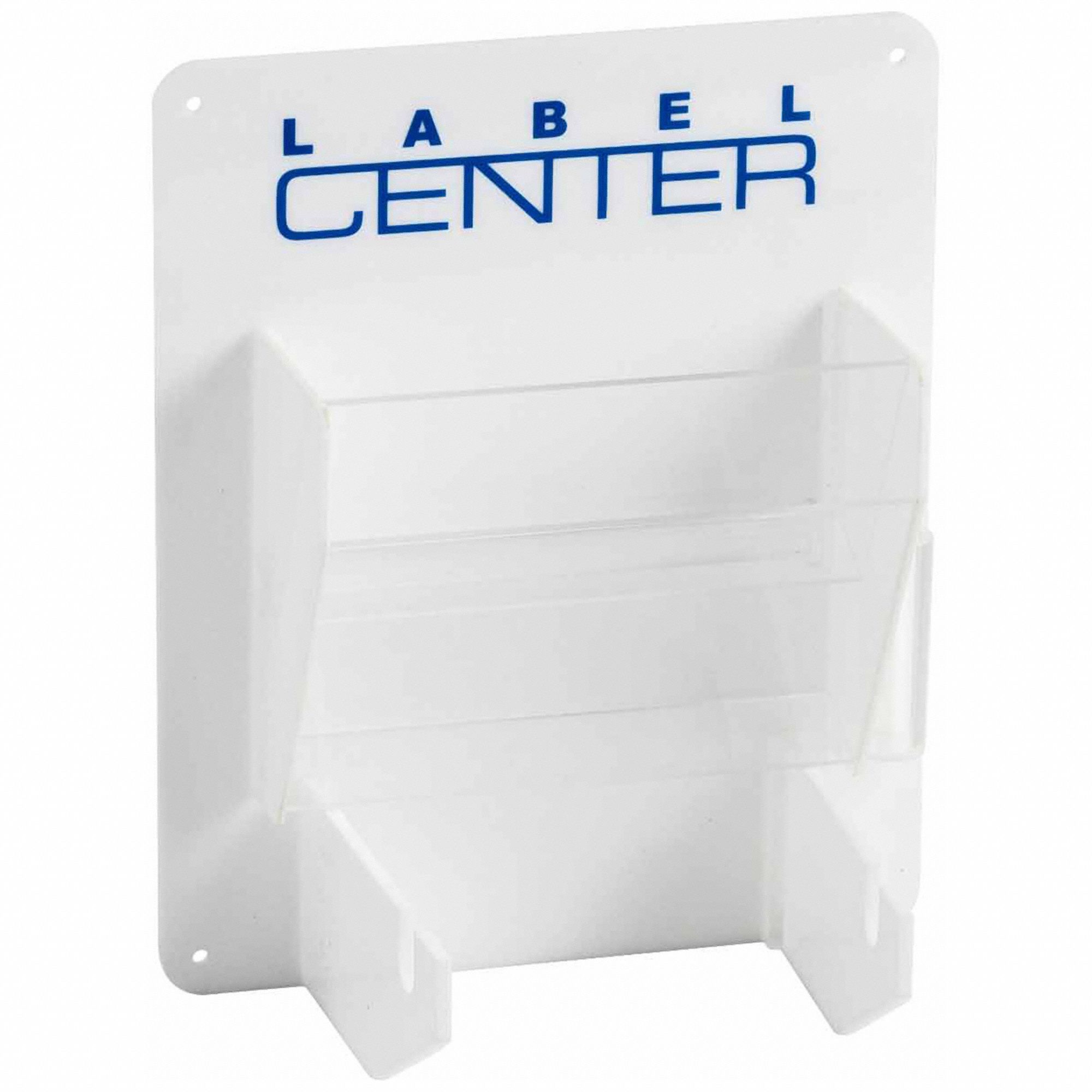 LABEL STATION, LARGE LABEL STATION, 11 IN OVERALL H, 9 IN OVERALL W, WALL-MOUNT MOUNTING, ENGLISH, WHITE