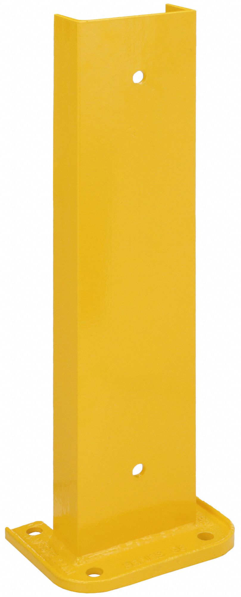 Pallet Rack Guard: Bolt-On, Floor/Upright, 8 in x 3 5/8 in x 24 1/4 in, Steel, Yellow