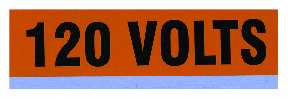 Conduit/Voltage Marker, 120 Volts, PK5