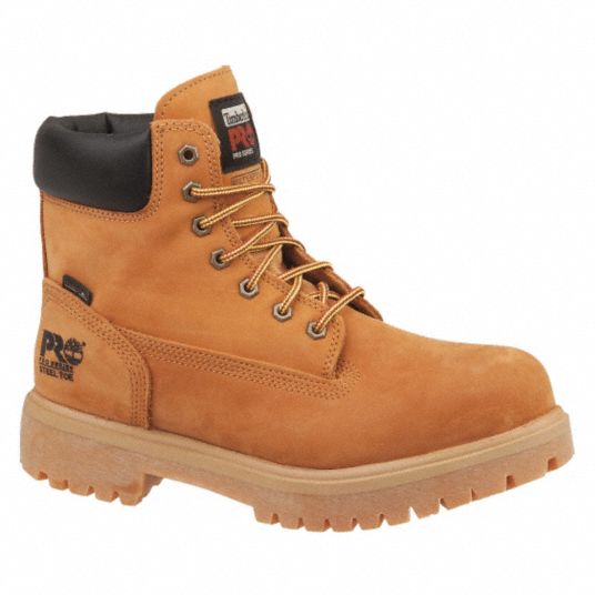 TIMBERLAND PRO 6 in Work Boot, 12, W, Men's, Wheat, Steel Toe Type, 1 ...