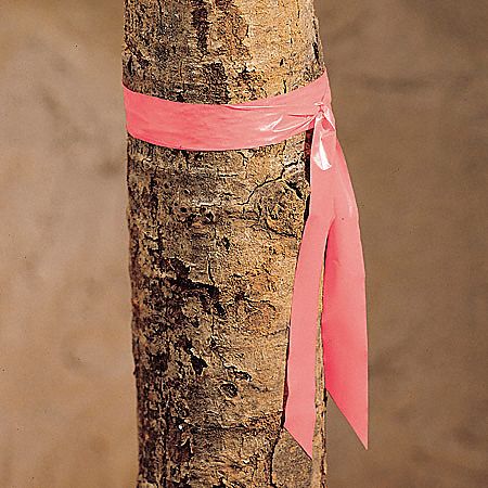 Flagging Tape: Pink, No Legend, No Pattern, 300 ft Lg, 1 in Wd, Vinyl