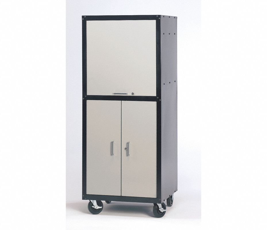 EDSAL Gabinete para Computadora, Negro, 26" x 24" x 64", Acero