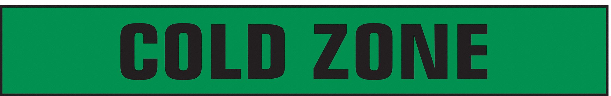 Barricade Tape with Reel: 1, 000 ft Lg, 3 in Wd, Cold Zone Legend, Polyethylene