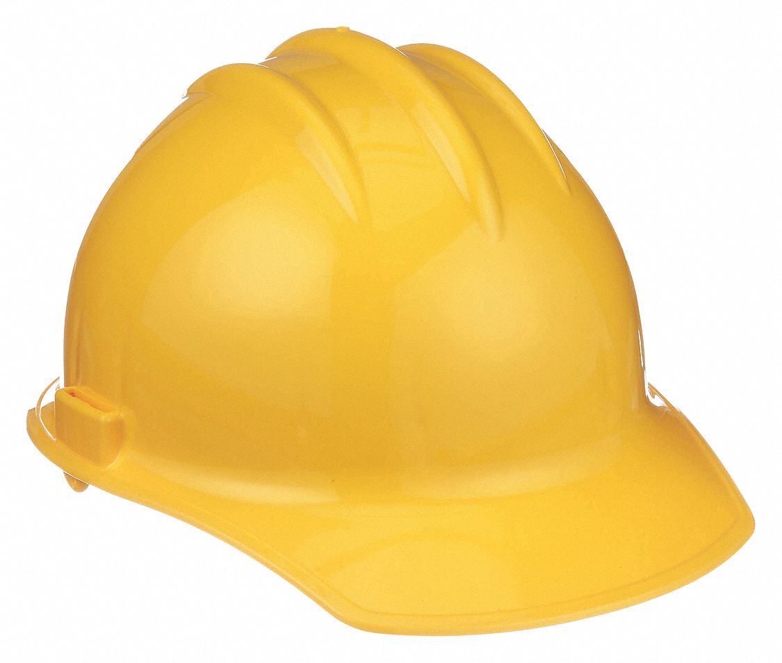 HARD HAT, CSA Z94.1-2015, TYPE 1, CLASS E/G, HDPE, 6-PT RATCHET, FRONT BRIM, YELLOW