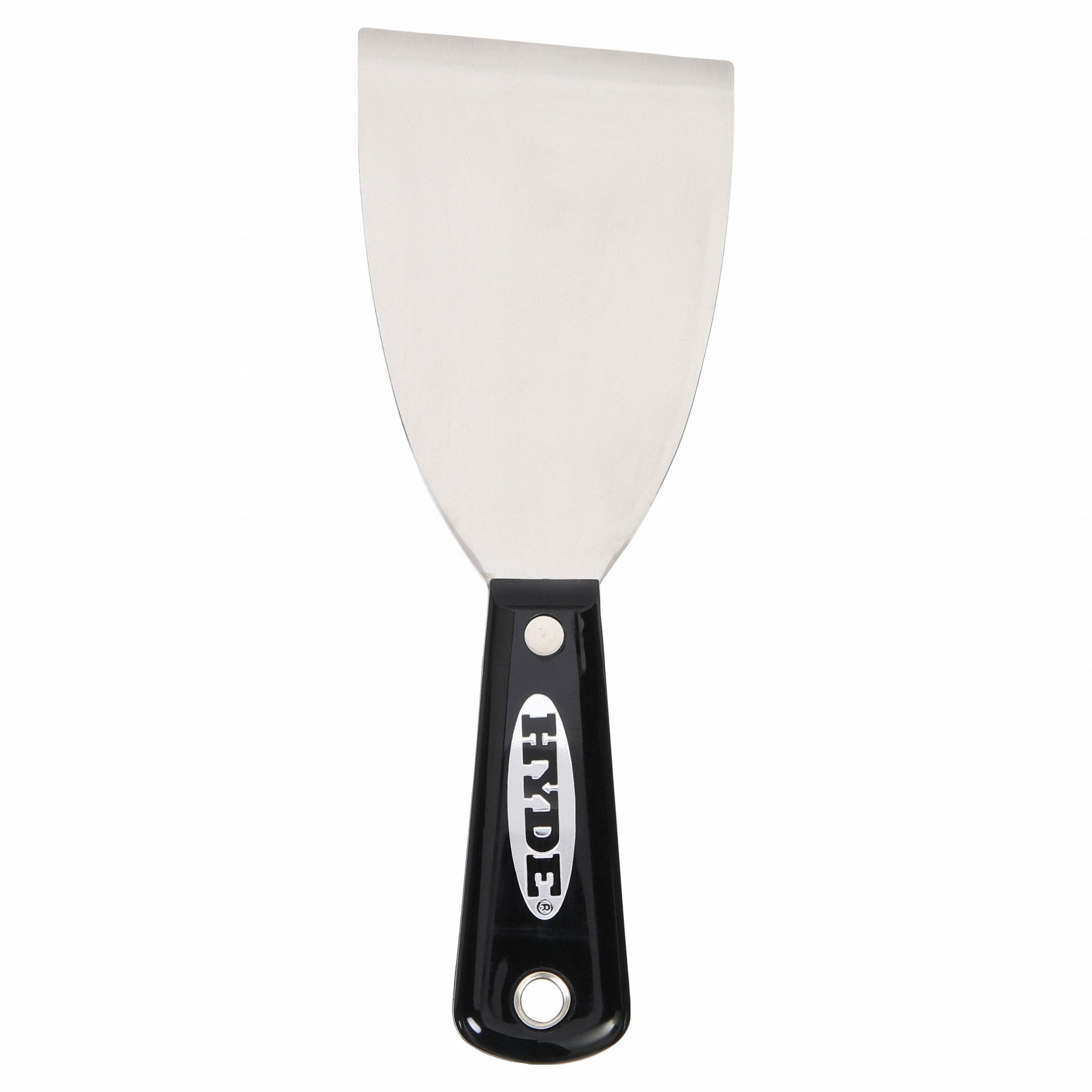 SCRAPER, STAINLESS STEEL BLADE, NYLON HANDLE, STIFF, STRAIGHT BLADE,3 IN