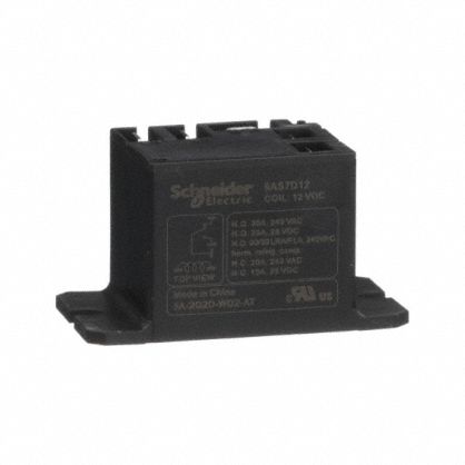 Enclosed Power Relay: Surface (Top Flange) Mounted, 12V DC, 5 Pins/Terminals, SPDT