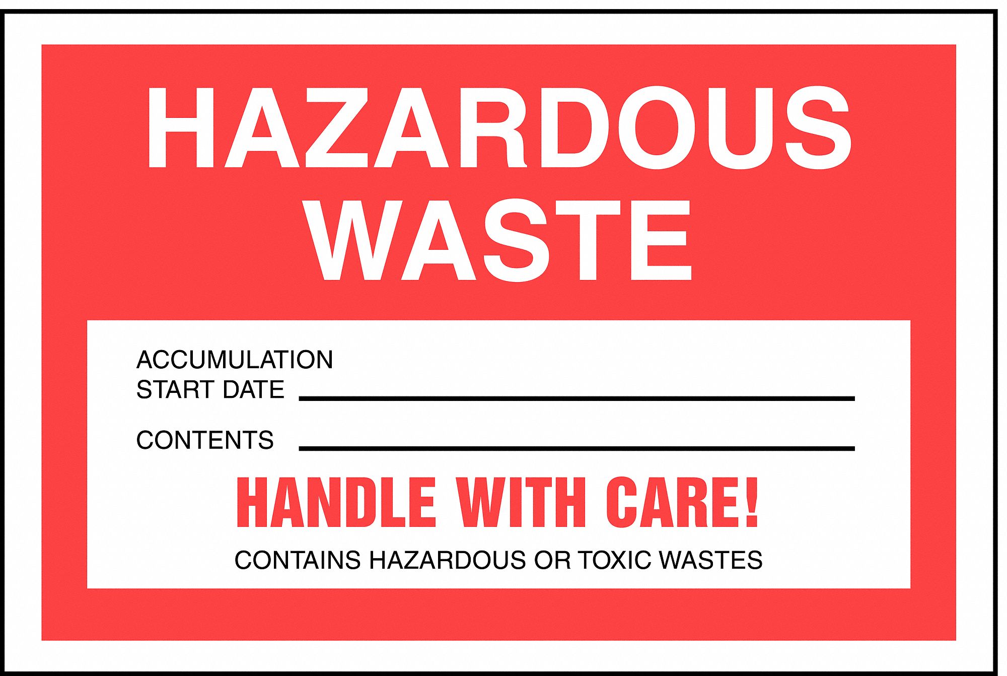 DOT HANDLING LABEL, WASTE, 6