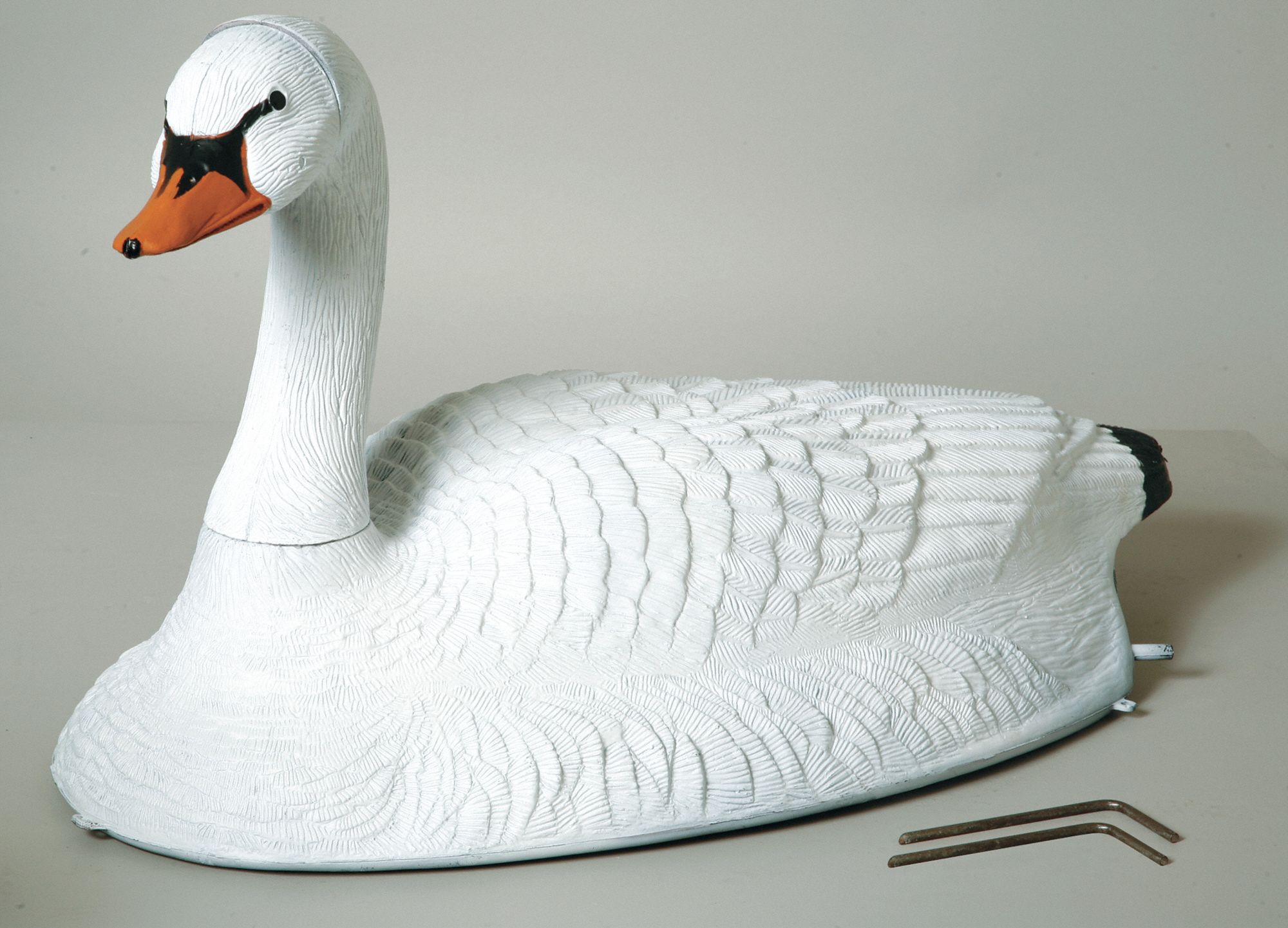 Swan Decoy: White, Plastic, Targets Geese