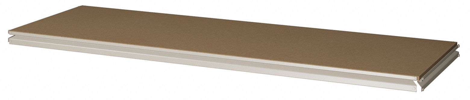 Shelf: 60 in   x 24 in, 750 lb Load Capacity, Particleboard, Sand, Shelf
