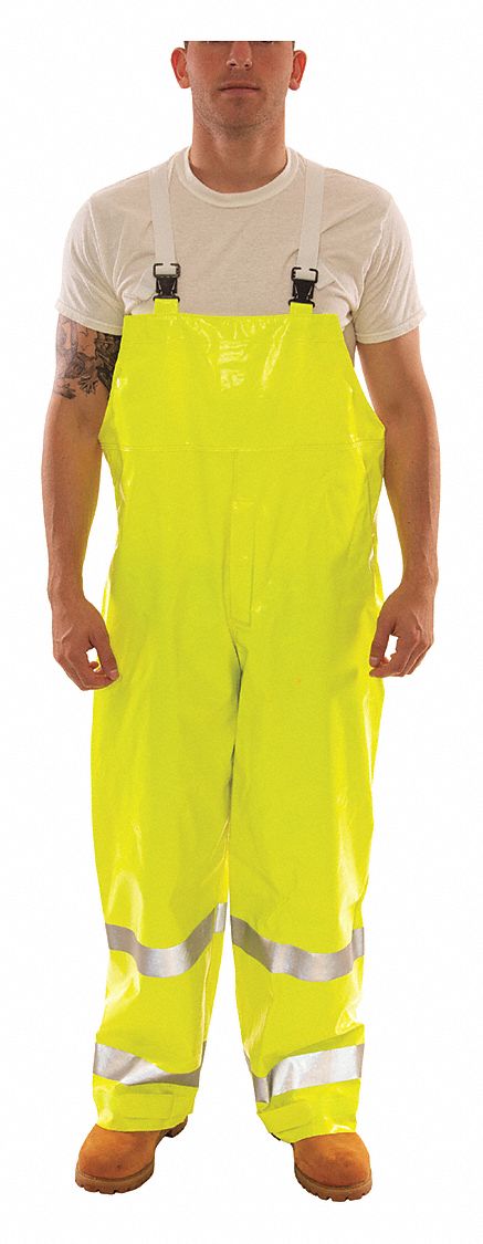 Flame Resistant Rain Bib Overall, PPE Category: 0, High Visibility: Yes ...