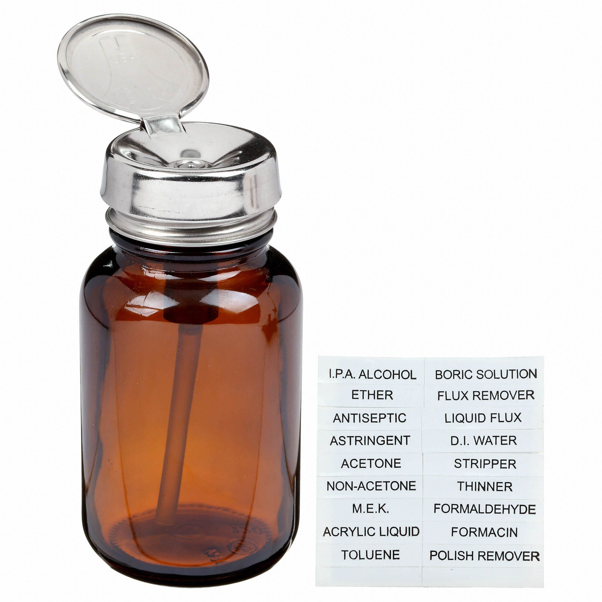 MENDA Wide Mouth Round Dispensing Bottle, Dispensing, Glass, 118.3 mL