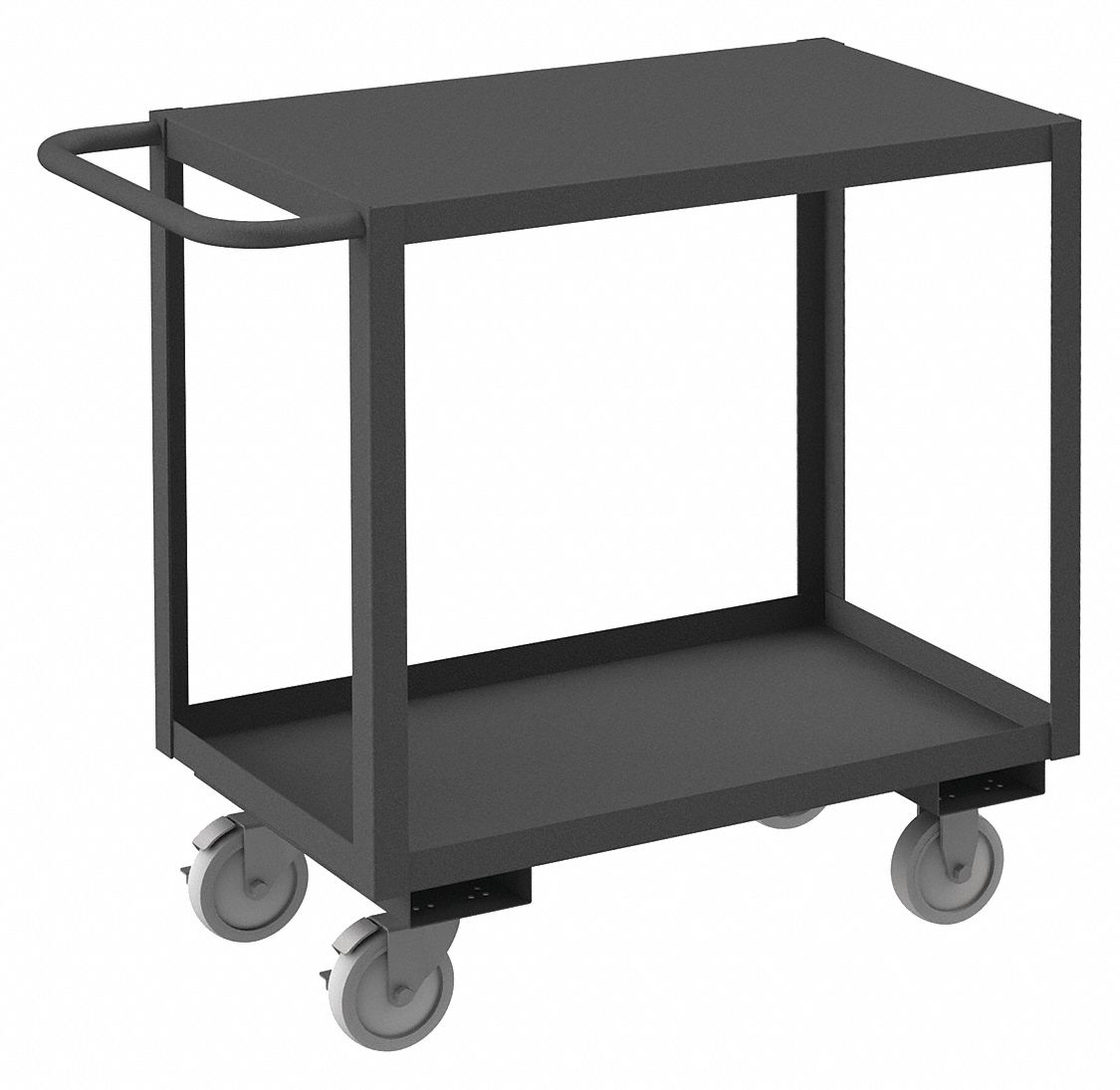 UTILITY CART WITH LIPPED & FLUSH METAL SHELVES, 1,200 LB LOAD CAPACITY, 2 SHELVES