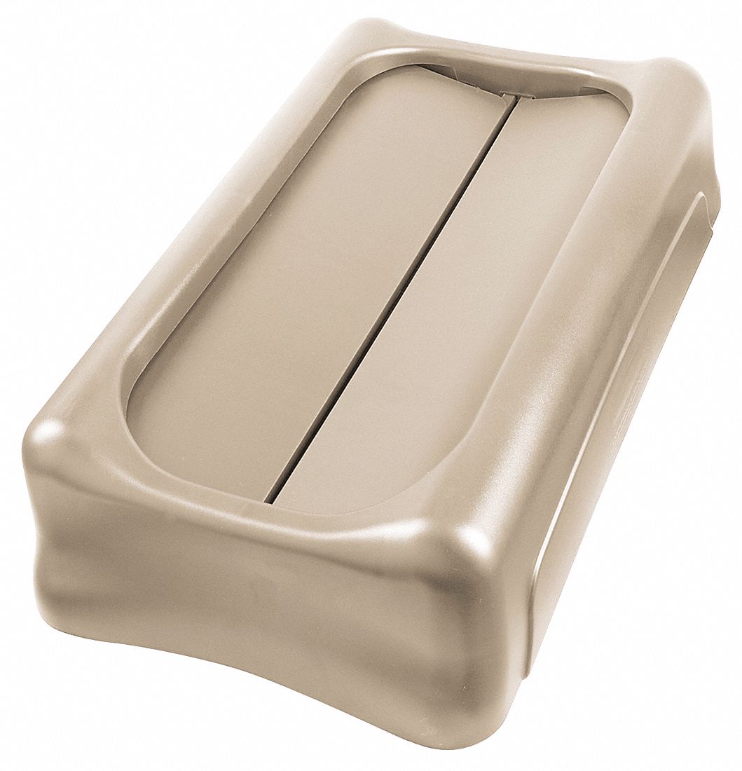 F8416 Trash Can Top Drop Top Swing Closure Tan