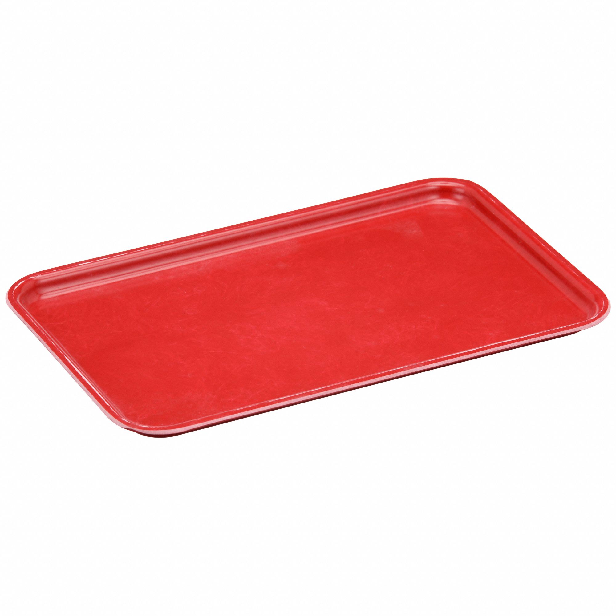 Lid: 9 3/4 in x 6 1/8 in, Red, Fiberglass
