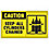 Caution Sign,7 x 10In,BK/YEL,AL,ENG,SCTY