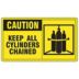 Caution: Keep All Cylinders Chained Signs