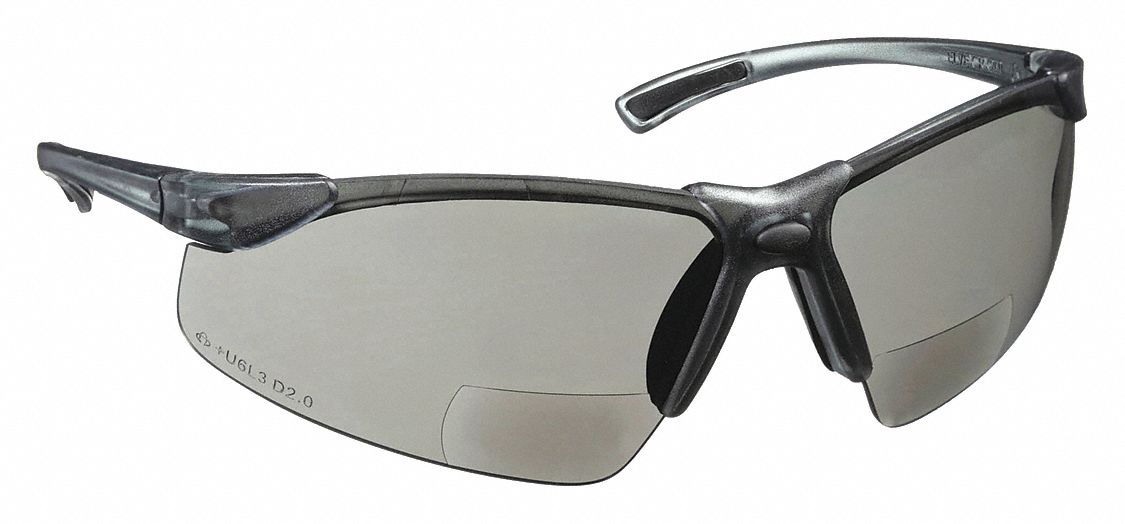 ELVEX, Wraparound Frame, HalfFrame, Bifocal Safety Reading Glasses