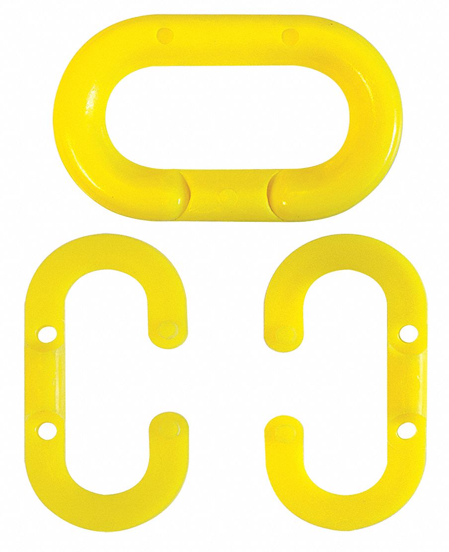 CHAIN LINK,3 IN.,YELLOW,ACETAL,PK10