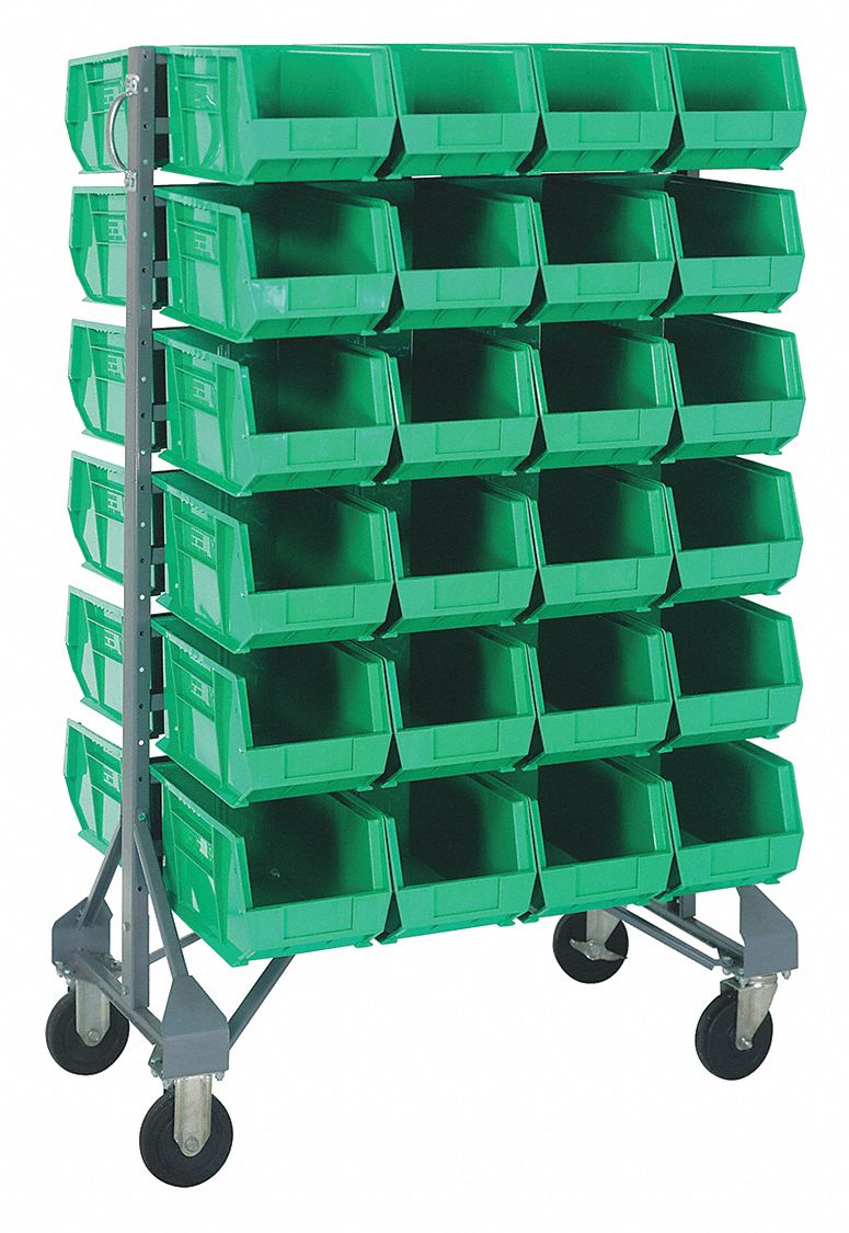 QUANTUM STORAGE SYSTEMS, 20 in x 36 in x 53 in, 48 Bins, Mobile Bin ...