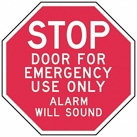 LYLE Recycled Aluminum, Emergency Exit Sign, 12