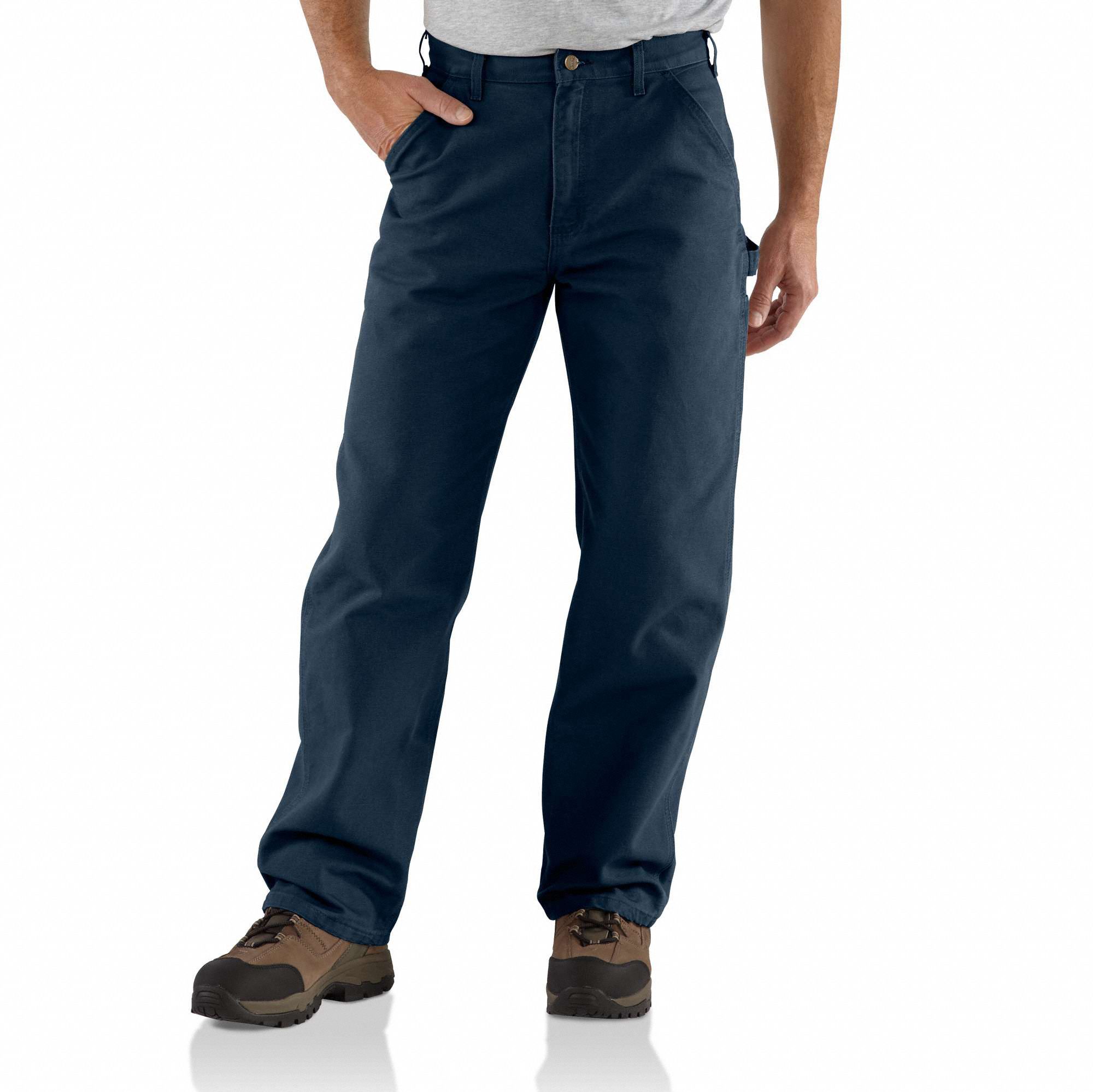 Carhartt Dungaree Fit Duck Work Pants, Men's, Size 35 cotton navy blue type Vintage Second Hand