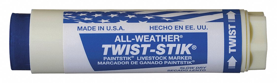 MarkingCrayon, 4-3/4inL, Blue, Paint, PK12