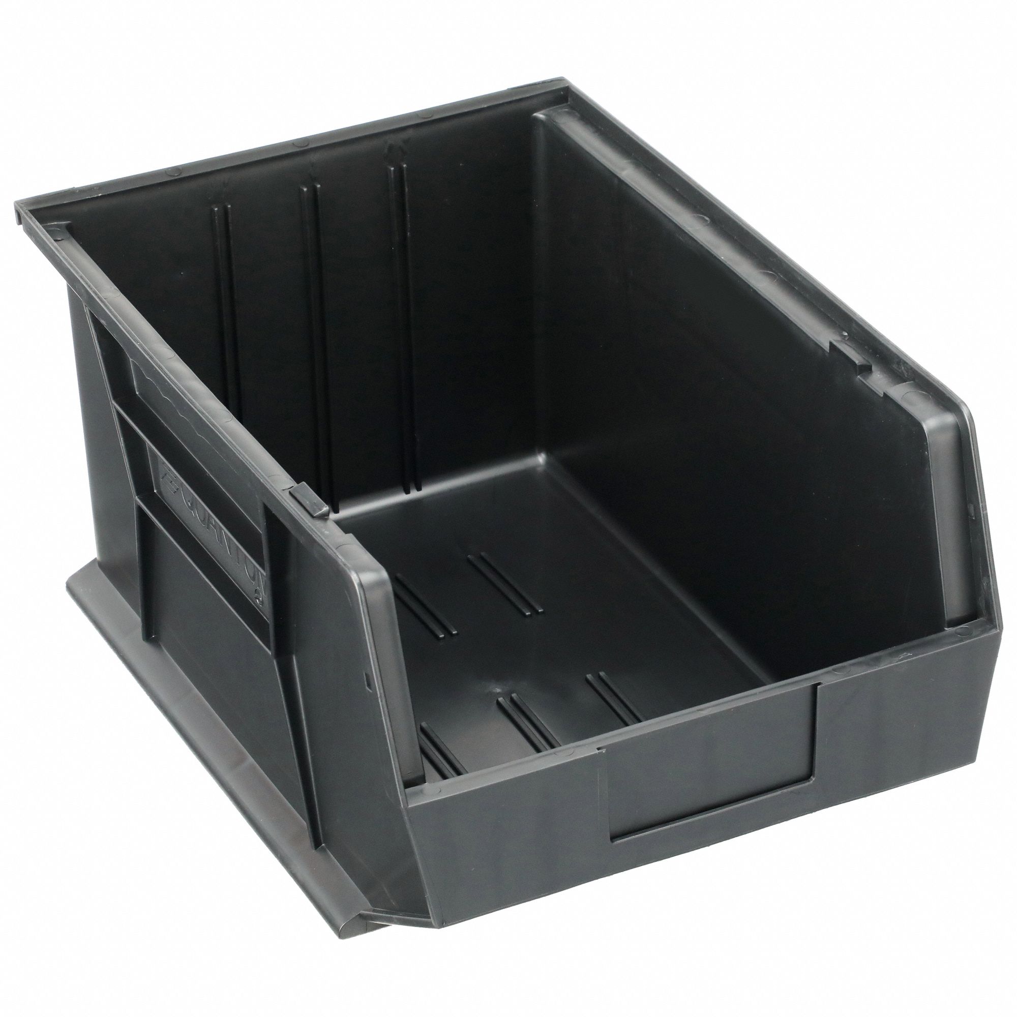 HANG AND STACK BIN, 11 IN X 16 IN X 8 IN, BLACK, LABEL HOLDERS, QUS255BK