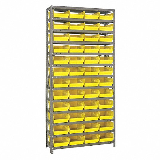 Bins Sold Separately 18 W x 36 D x 75 H Quantum Storage Systems 1875-000 Shelving Unit for Shelf Bin System