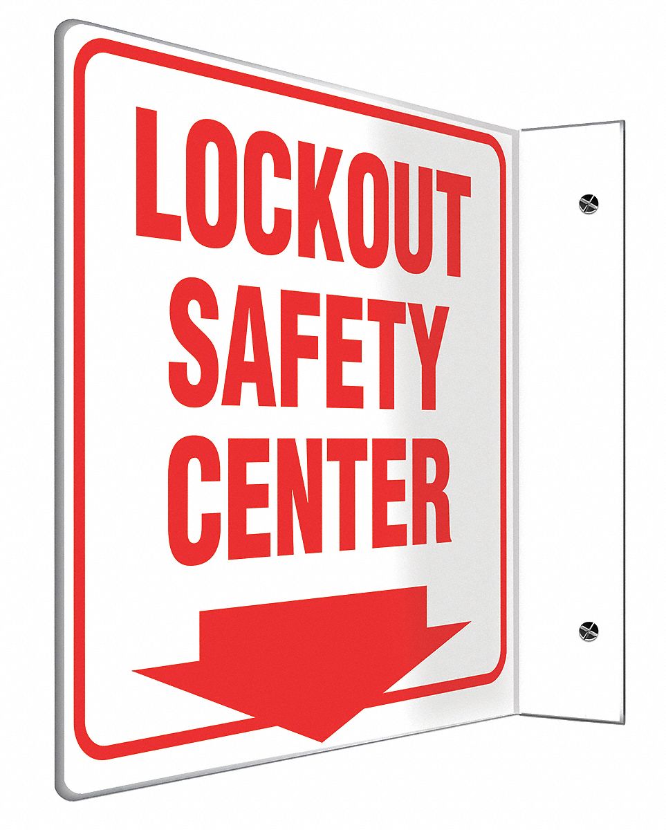 Lockout Sign,8 x 8In,R/WHT,ACRYL,ENG