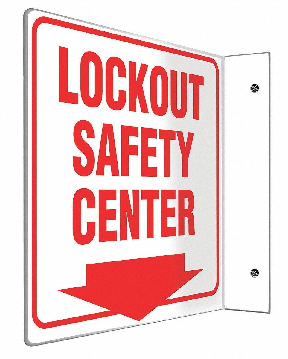 ACCUFORM SIGNS L-SHAPE PROJECTION SIGN, PLASTIC, MOUNTING HOLES, NOT ...