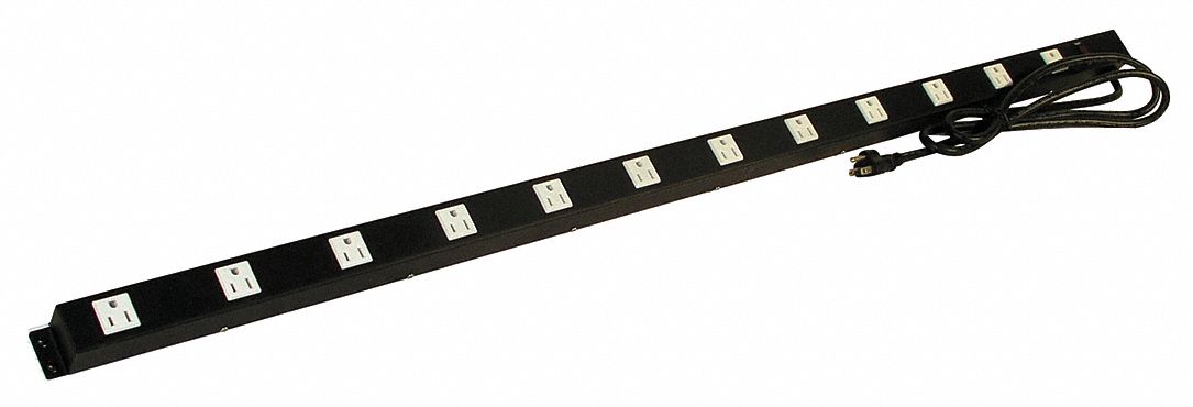 Electrical Powerstrip Black 48 In.