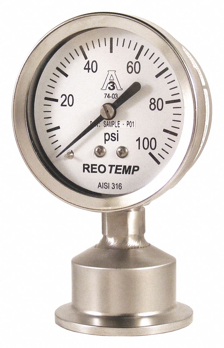 E5333 Pressure Gauge 0 to 100 psi 2-1/2In