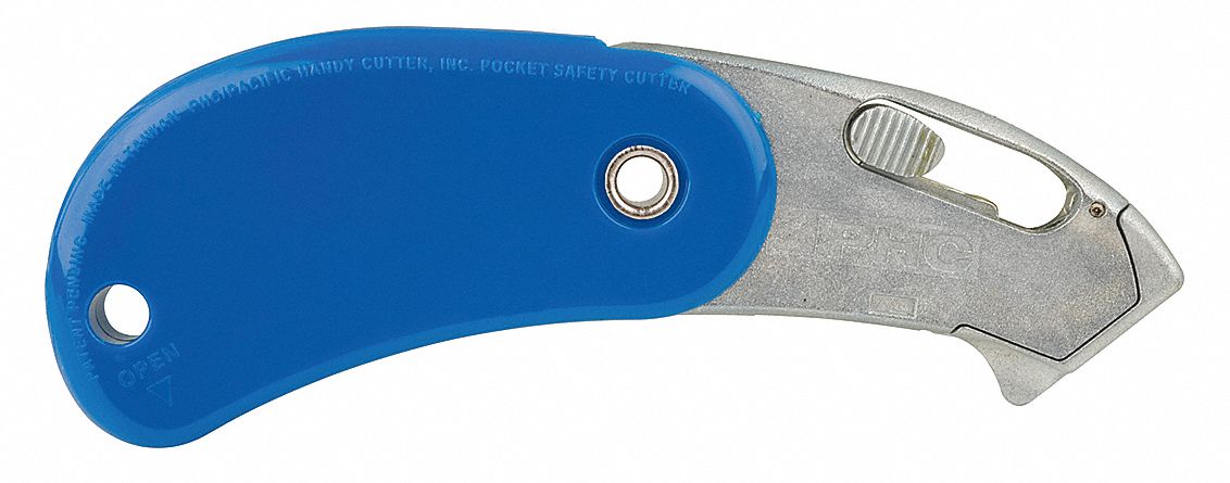 9CZ10 - E5744 Folding Safety Cutter 4 in. Blue PK12
