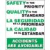Safety is the Priority Quality Is The Standard Posters
