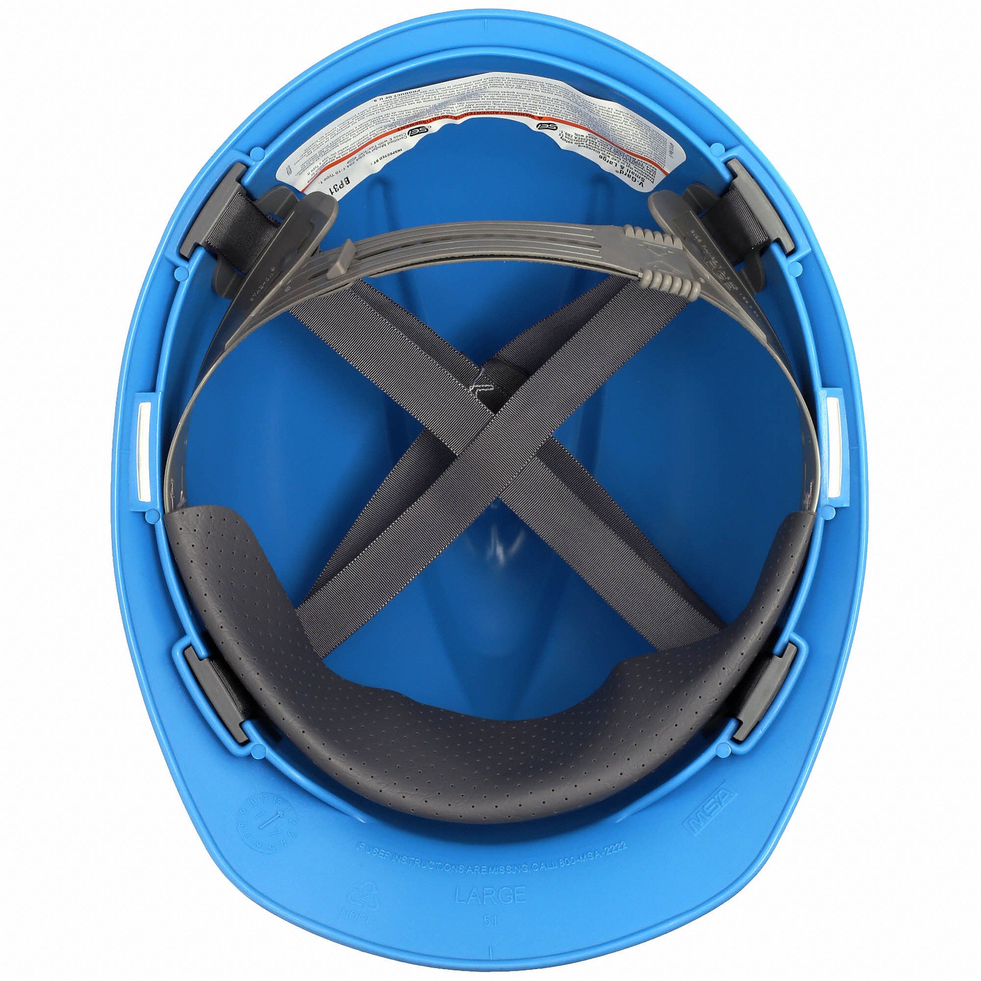 MSA Hard Hat, Type 1, Class E, Blue 9D111476928 Grainger