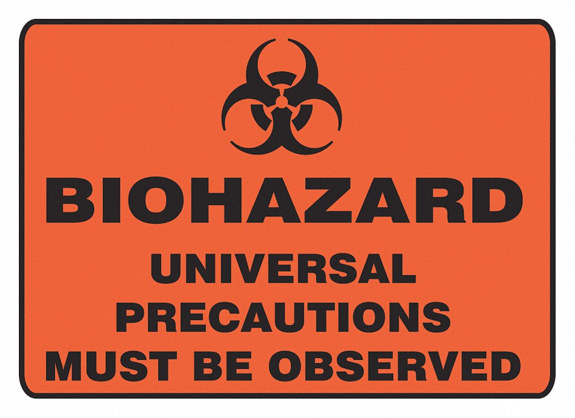Biohazard Sign, Aluminum, Rectangle, English, Not Retroreflective ...