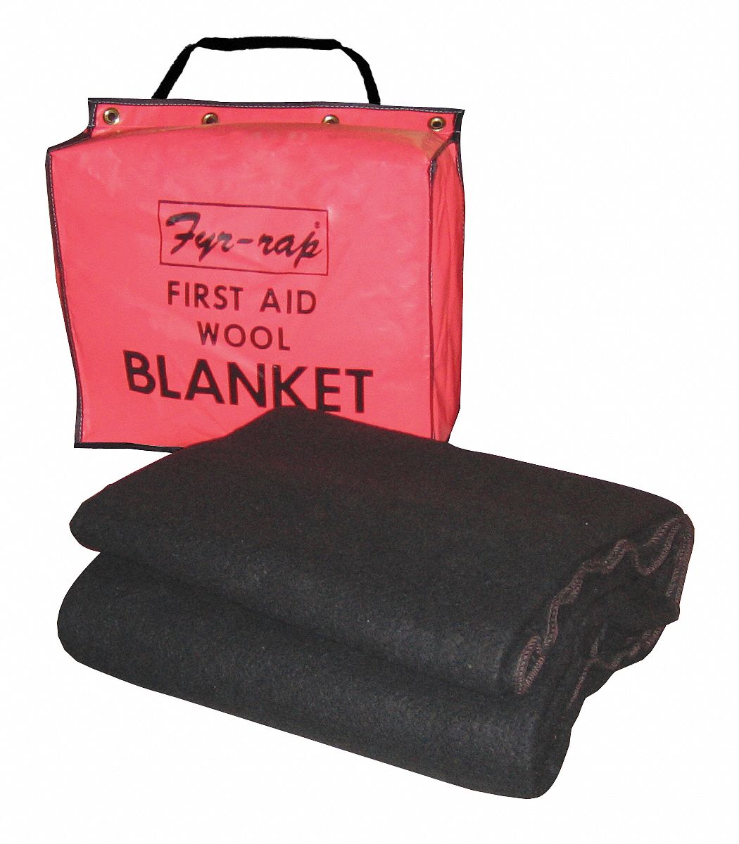 GRAINGER APPROVED Fire Blanket and Tote, Wool, 62 in Blanket Width, 84