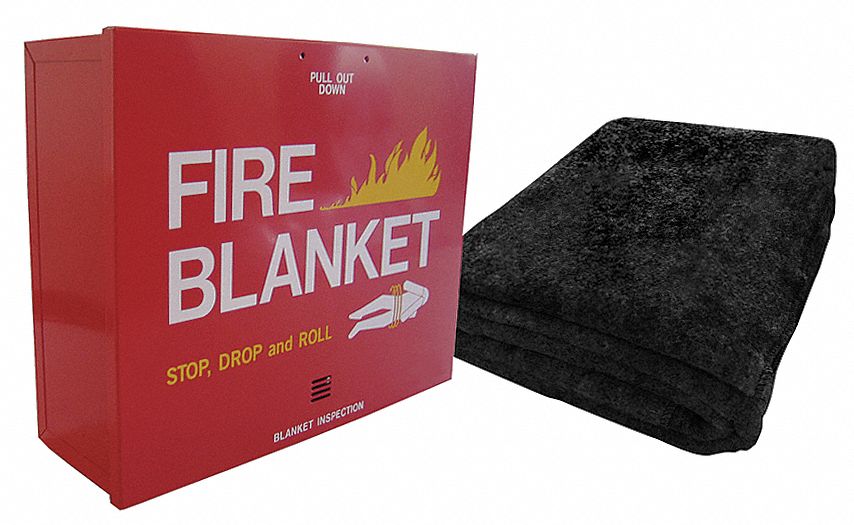 Lab Safety Fire Blanket with Vinyl Tote Case