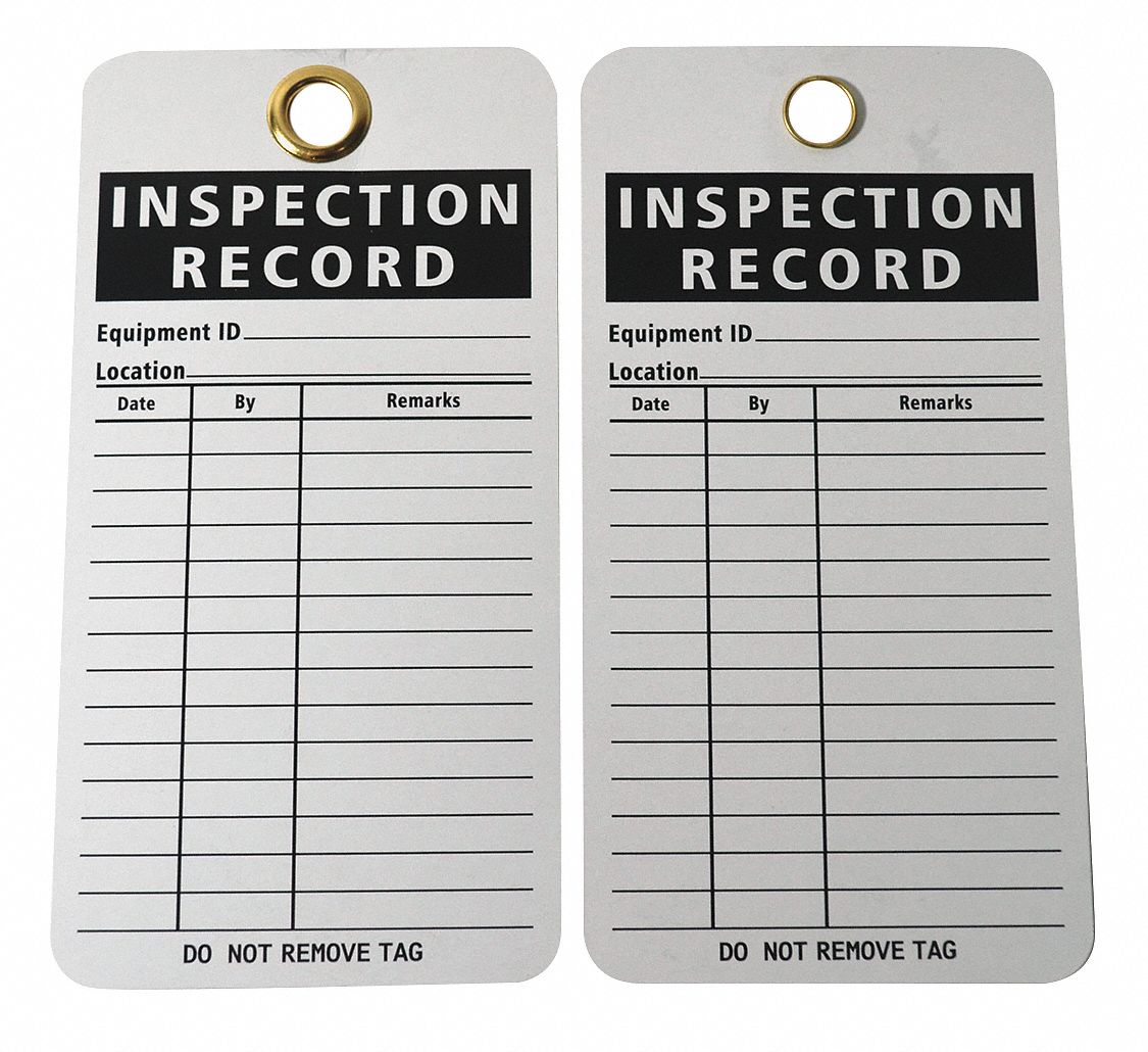 INSPECTION RECORD TAG,PK25